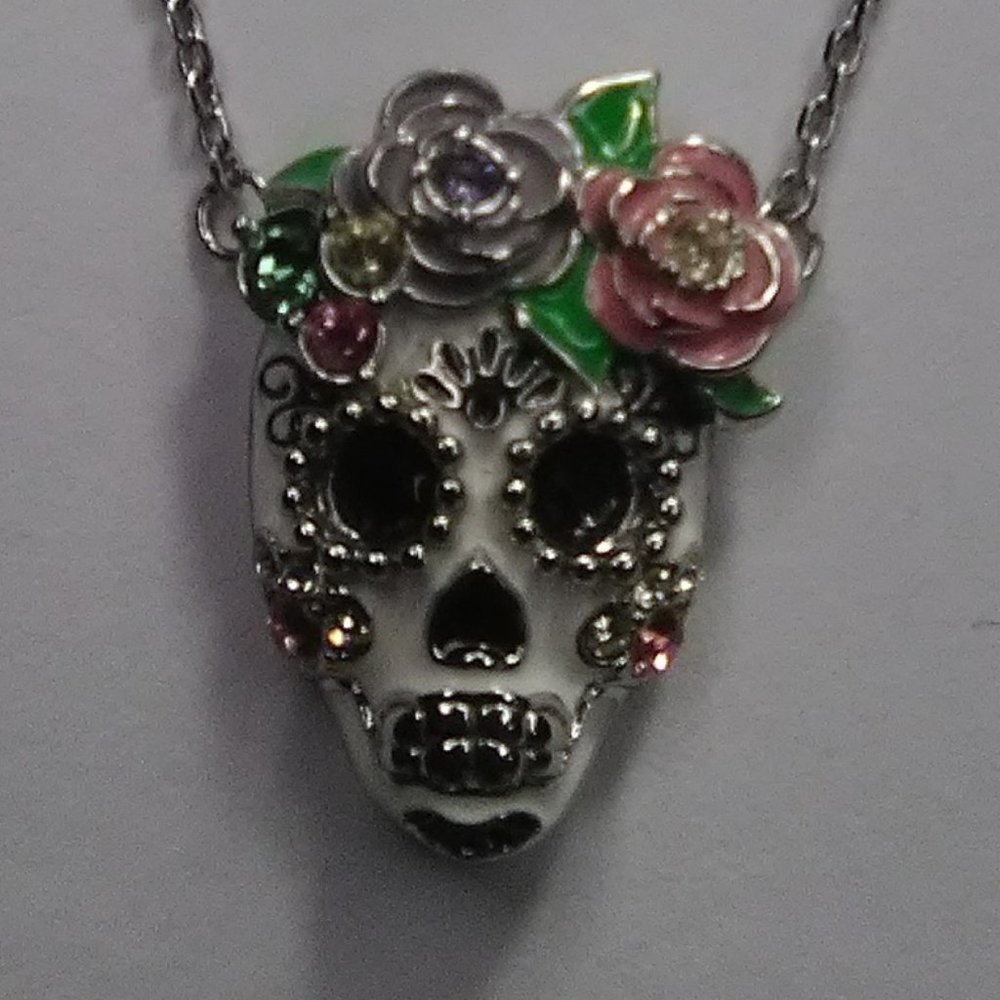 Sugar Skull Charm Necklace